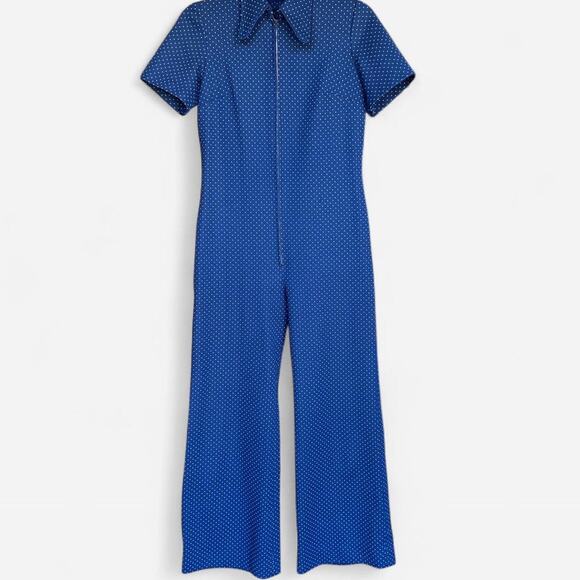 Vintage handmade 1970s jumpsuit with flare pants - Picture 1 of 5